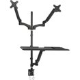 thumbnail image 1 of Poste de travail assis-debout TygerClaw pour deux moniteurs, 1 of 3