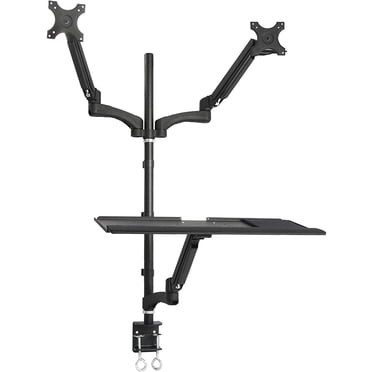 TygerClaw Gas Spring Sit-Stand Workstation for Dual Monitors