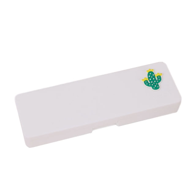 C Pencil Case Frosted Plastic Fruit Pattern Storage organizer With Large Capacity for Students School Supplies Multifunctional Small Storage Box 7.68 X 2.52 X 0.40 Inches