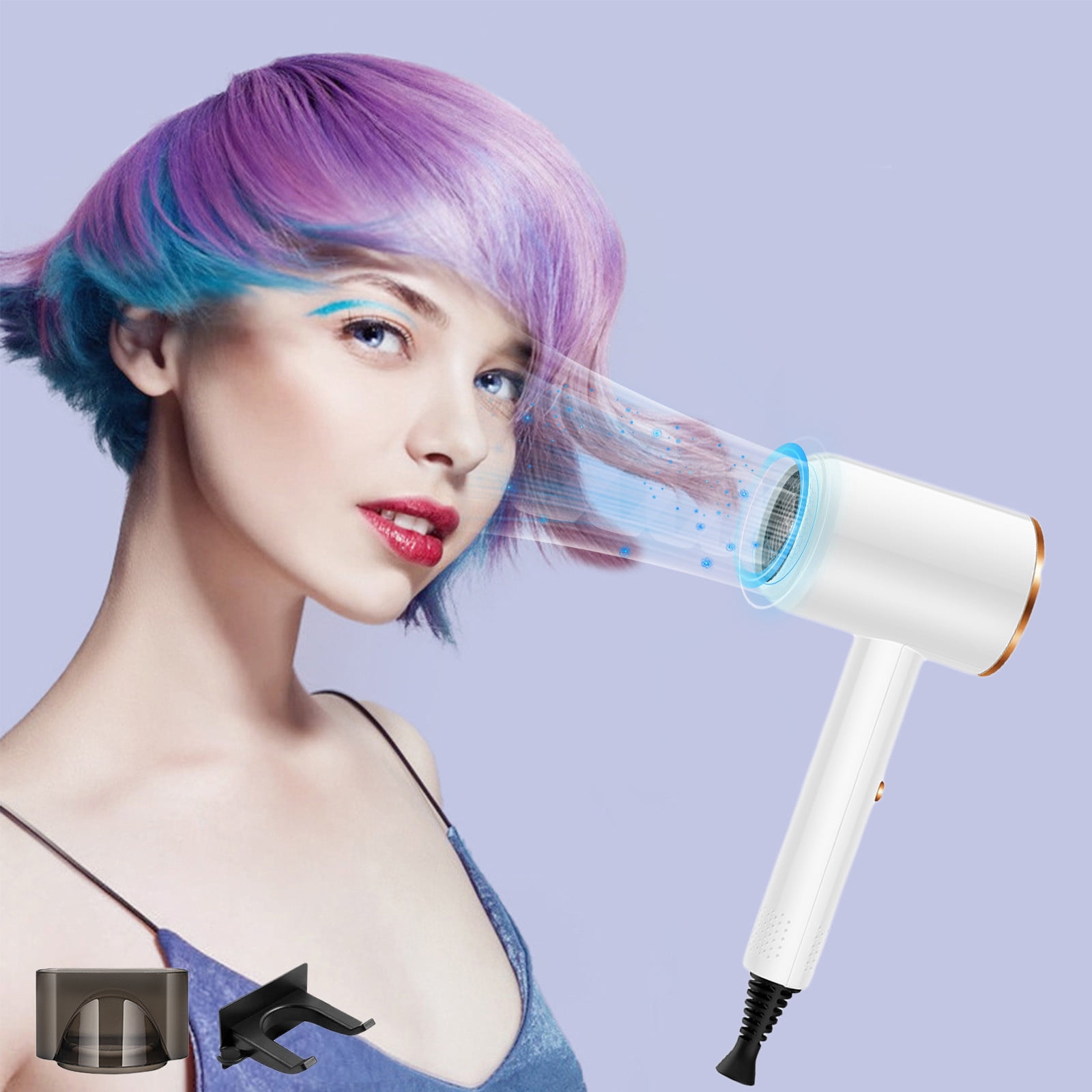 Dvkptbk Handheld Hairdryer Hair Dryer High-Power Hair Dryer Home Hair Dryer Hot Wind Comb Hair Salon Blowing Comb Home Appliances