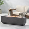 thumbnail image 2 of Newest Rectangular Iron Fire Pit 50000 BTU, Stone Gray Powder Coated, Propane Firepit, 48” L, No Assembly Required, 2 of 9