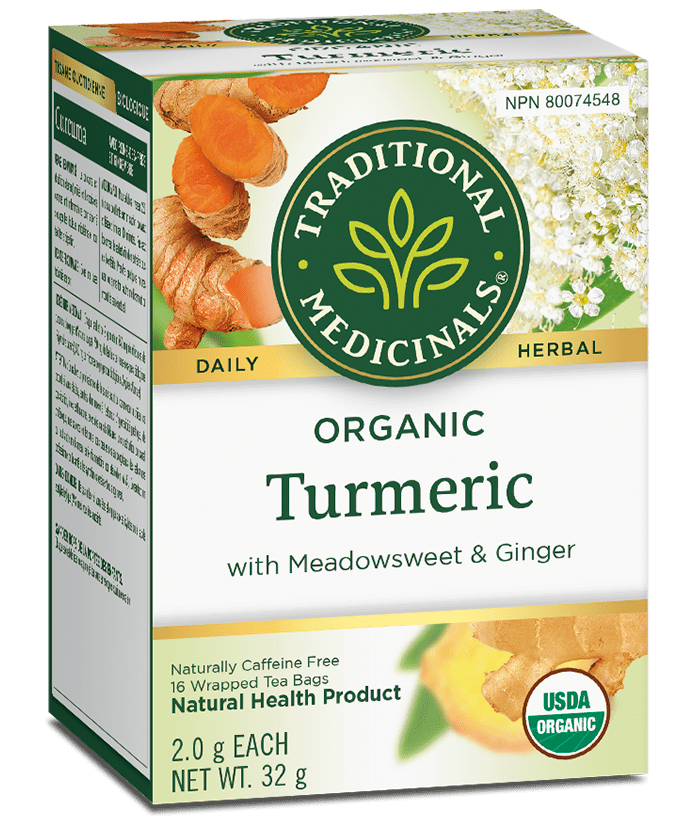 Traditional Medicinals - Organic Turmeric Meadowsweet & Ginger- 16 Tea Bags
