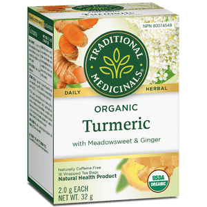Traditional Medicinals - Organic Turmeric Meadowsweet & Ginger- 16 Tea Bags