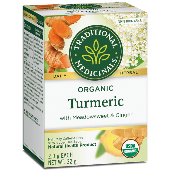 Traditional Medicinals - Organic Turmeric Meadowsweet & Ginger- 16 Tea Bags