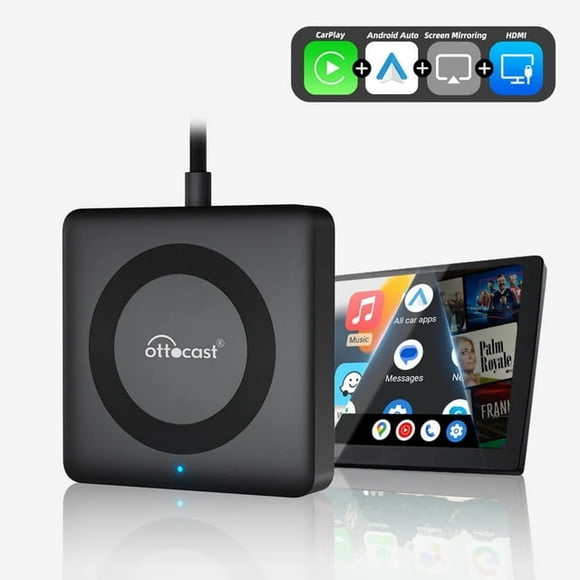 Ottocast Car TV Mate Max Wireless CarPlay Android Auto 2 In 1 Adapter for Wired CarPlay Car With Gift