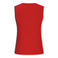 thumbnail image 4 of HOWPAY Camisoles pour Femmes Sans Manches Couleur Unie Basique Mignon T-Shirt Extensible Coupe Ajustée Confortable Col Rond Chandails Décontractés d'Été sous-Maillots Rouge TTG, 4 of 6