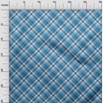 thumbnail image 3 of oneOone Georgette Viscose Medium Blue Fabric Check Fabric For Sewing Printed Craft Fabric By The Yard 42 Inch Wide, 3 of 4