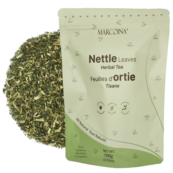 Nettle Herbal Tea 100g by MARCOINA - Cut Leaves, Loose, Caffeine-Free (3.53 oz)