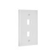 thumbnail image 2 of Monoprice 2-Hole 1-Gang Keystone Wall Plate - White, 2 of 2