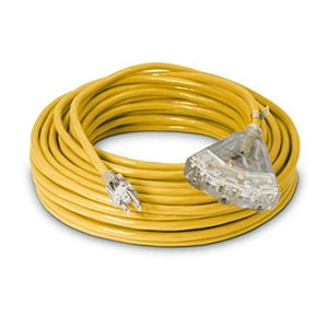 100-ft 14/3 Véhicules utilitaires lourds 3-Outlet Éclairé SJTW Intérieur / Cord d'extension extérieur par Watt's Wire - Longue 100' 14-Gauge Dépositaires 13-Amp Puissance-Cord (100 Pied 14-Awg)