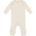 thumbnail image 2 of Infant Long Legged Baby Rib Bodysuit, NB, Natural, 2 of 3