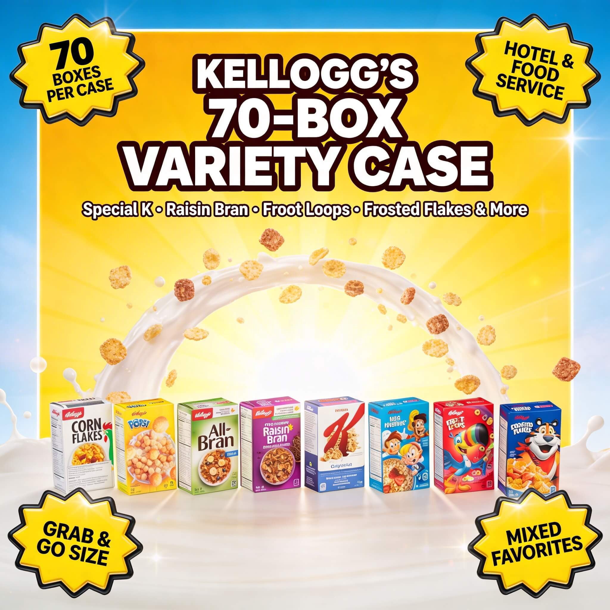 Kellogg's Assorted Cereal Individual Boxes 30g (70/Case) - 4.63 lbs