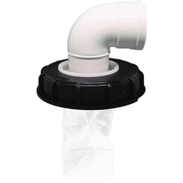 IBC Rainwater Tank Filter, Acid Alkali Resistant Hose Adapter with Washable Nylon Mesh for Chemicals Food Industries Storage, Mounting on IBC Tote Tank Lid Cover (163mm, 245mm)