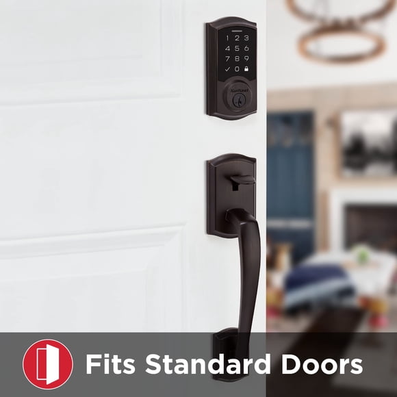 Kwikset SmartCode 270 Smart Door Lock Wi-Fi Deadbolt Touchpad, Auto Door Lock, SmartKey Re-Key Security Venetian Bronze