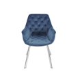 thumbnail image 1 of Topline Home Furnishings Dining Arm Chair, Velvet & Chrome Legs, 1 of 6