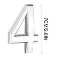 thumbnail image 2 of Dvkptbk Plastic Digital Stickers 3 Inch Silve Modern House Numbers Mailbox Numbers 0-9 Self-Adhesive Street Door Home Address Metal Numbers for Outside or Inside Signs Easy Install Home Decor, 2 of 2