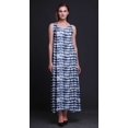 thumbnail image 4 of Bimba Robe Maxi à Bretelles Spaghetti Sans Manches en Rayonne Imprimée Shibori pour Femmes, Coupe Évasée - Medium, 4 of 4