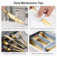 thumbnail image 2 of 30-Piece Matte Gold Stainless Steel Flatware Set for 6 - Includes Steak Knives, Forks, Spoons Dishwasher-Safe Tableware Cutlery Set for Home & Restaurant, 2 of 8