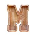 thumbnail image 1 of Wooden English Letter Savings Can with Transparent Glass Front for Coin Storage, 1 of 6