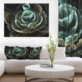 thumbnail image 1 of Fractal Flower Light Green Digital Art - Floral Canvas Art Print, 1 of 3