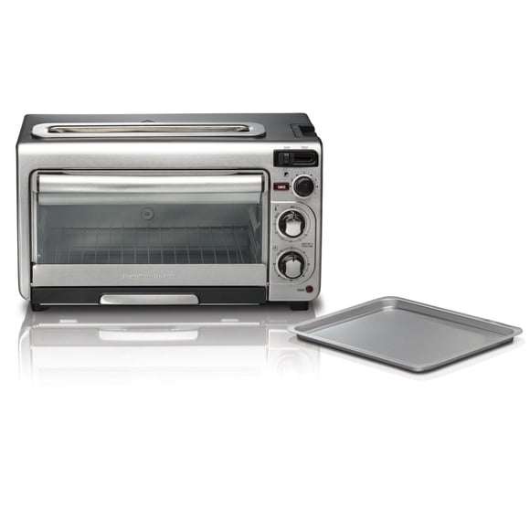 Hamilton Beach 2-in-1 Oven and Toaster, Stainless Steel, 1450 Watts, 1 Count, Model 31156C