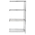 thumbnail image 1 of Stainless Steel Wire Shelving 5-Shelf Add-On Unit - 36 x 36 x 63 in., 1 of 1