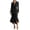 Black, variant on Business Dress for Women's Long Sleeve Blazer V Neck Formal Pencil Dress Ruffle Mermaid Bodycon Work Office Dresses Beige M