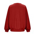thumbnail image 4 of Pisexur Chandail en Molleton pour Femmes Décontracté Ample Automne Chandails en Molleton pour Femmes Couleur Unie Col Rond Chandail en Molleton Manches Longues Chemises pour Femmes Mode Chandail en Molleton Texturé Chandail Tops, 4 of 8