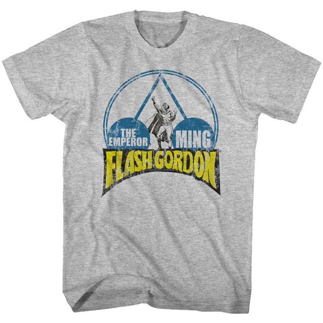 Flash Gordon Emporer Ming Gray Heather Adult T-Shirt 6Xl
