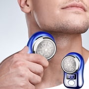 Herunwer Mini Shaver Portable Electric Shaver, Electric Beard Razor Cordless Rechargeable Rotary Shavers Wet Dry Shave for Men's Beard Shaving