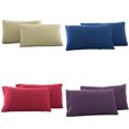 thumbnail image 4 of Trayknick 2Pcs Solid Color King Queen Pillow Case Home Bedroom Bed Cushion Cover Decor, 4 of 13