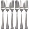 thumbnail image 2 of Lillian Tablesettings 48-Count Premium Plastic Fork, Silver, 2 of 4