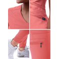 thumbnail image 4 of Adar Pro Modern Athletic Scrub Set For Women - Modern V-Neck Scrub Top & Yoga Jogger Scrub Pants, 4 of 6