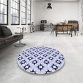 thumbnail image 4 of Ahgly Company Machine Washable Indoor Round Transitional Lavender Blue Area Rugs, 8' Round, 4 of 7
