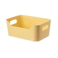 thumbnail image 2 of pstuiky Storage Box Kitchen Organizer & Pantry Bin for Snacks, Utensils & Spices Reusable Plastic Container with Handle, Beige, 2 of 6