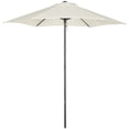 thumbnail image 1 of Outsunny 6.6FT Patio Umbrella, Outdoor Parasol with 6 Ribs, Cream White, 1 of 10
