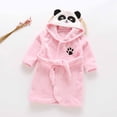 thumbnail image 2 of Kids Flannel Hooded Bathrobe, Toddler Robe with Belt and Pockets, Boys Girls Fleece Robe for Warmth and Comfort, Machine Washable, 2 of 3