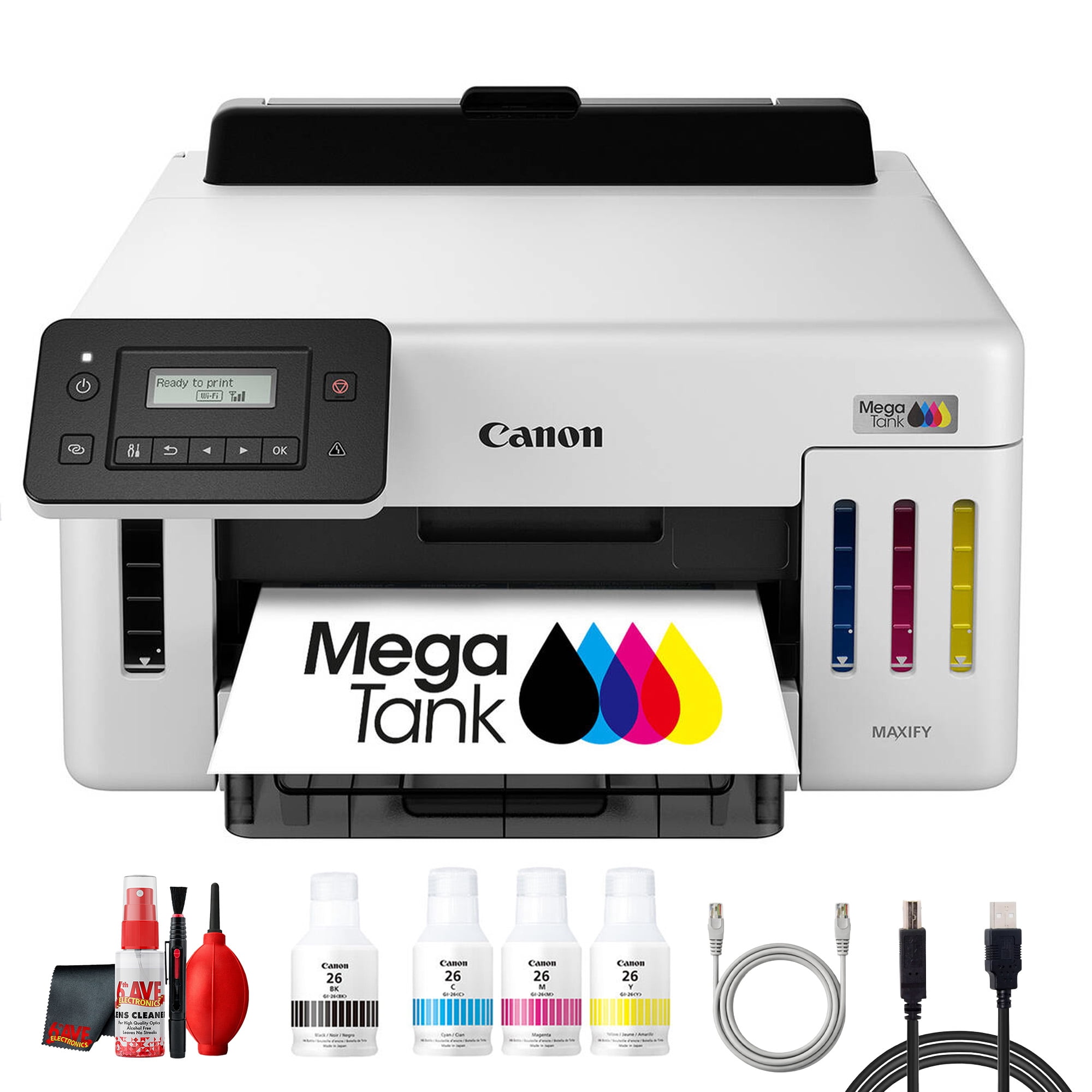 Canon MegaTank GX5120 Wireless Color Inkjet Printer Bundle