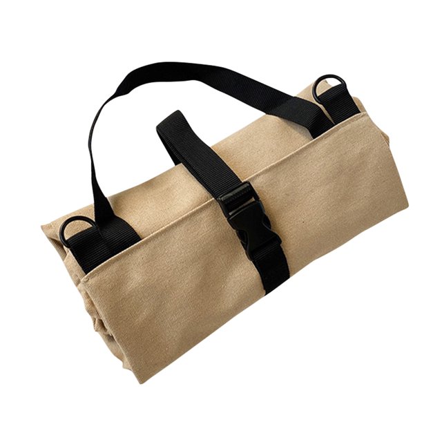 CAROOTU Super Tool Roll Up Bag for Car With 5 Zipper Up Small Bag Suspension Canvas Storage Pouch Auto Inner