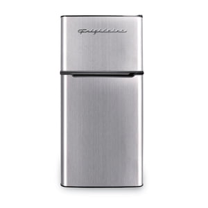 Frigidaire 4.5 Réfrigérateur Retro compact avec compartiment congélateur, montage supérieur Mini Réfrigérateur pour Chambre, Dorm, Bureau, Appartement, Platinum
