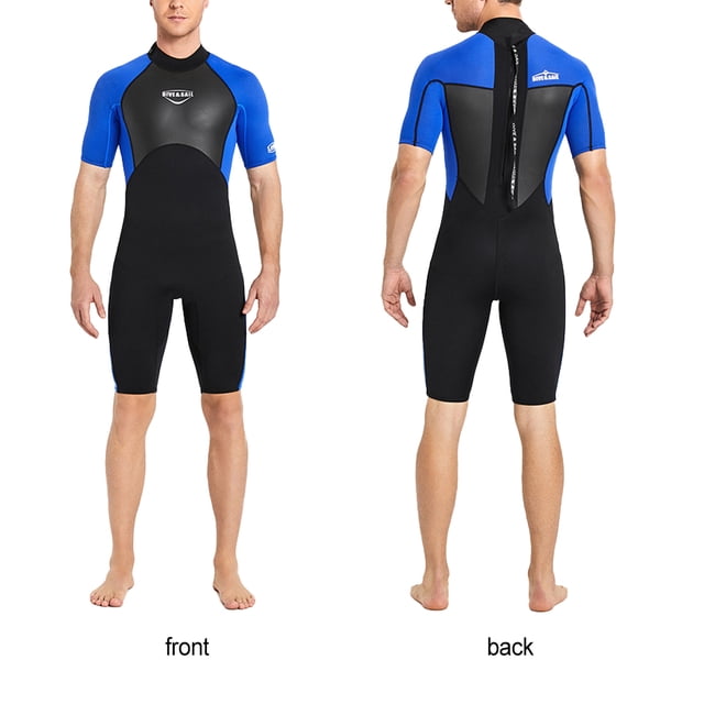 Combinaison de Plongée 2 mm Haute Efficacité Anti-Froid Bonne Élasticité Maillots Respirants Écran Solaire Puissant Réduit la Résistance à l'Eau Combinaison Homme Bleu m