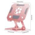 thumbnail image 3 of SIYTUAU Rotating Tablet Stand Desktop Metal Phone Holder Portable Foldable Aluminum Alloy Construction For Viewing Working Pink Pink, 3 of 6