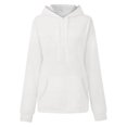 thumbnail image 5 of Timegard Hoodies for Women Drawstring Long Sleeve Sweatshirts Pullover Fall Winter Solid Color Tops, 5 of 5