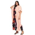 thumbnail image 4 of Oussum Robe Kaftan Longue Tribale Rose Pâle en Polyester Grande Taille pour Femmes, 4 of 7