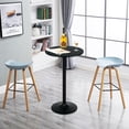 thumbnail image 4 of Gymax 24" Round Pub Table Bistro Bar Height Cocktail Table W/Metal Base Indoor Black, 4 of 10
