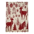 thumbnail image 2 of Christmas Shower Curtain Waterproof Polyester Bathroom Decor Holiday Themed with Snowflakes Snowman Trees Festive Bathroom Partition for Home Decoration, 2 of 6
