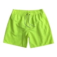 thumbnail image 1 of hotojiny Men's Shorts Lightweight Drawstring Pocket Beach Shorts Plus Size Solid Straight Leg Sport Workout Shorts for Vaction, 1 of 6