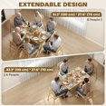 thumbnail image 4 of HOMCOM Extendable Dining Table for 4-6, Rectangular Kitchen Table, Natural, 4 of 10