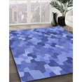 thumbnail image 3 of Ahgly Company Tapis d'Intérieur Lavable en Machine Carré Transitionnel Bleu Ciel, 4 Pieds Carré, 3 of 7