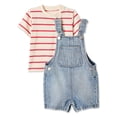 thumbnail image 1 of George Baby Boys' Two Piece Short Overall Set, 1 of 2